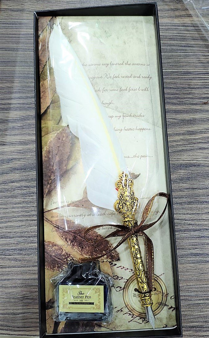 Antique Quill Feather Dip Pen / Wedding Gift Fountain Pen - Image 2
