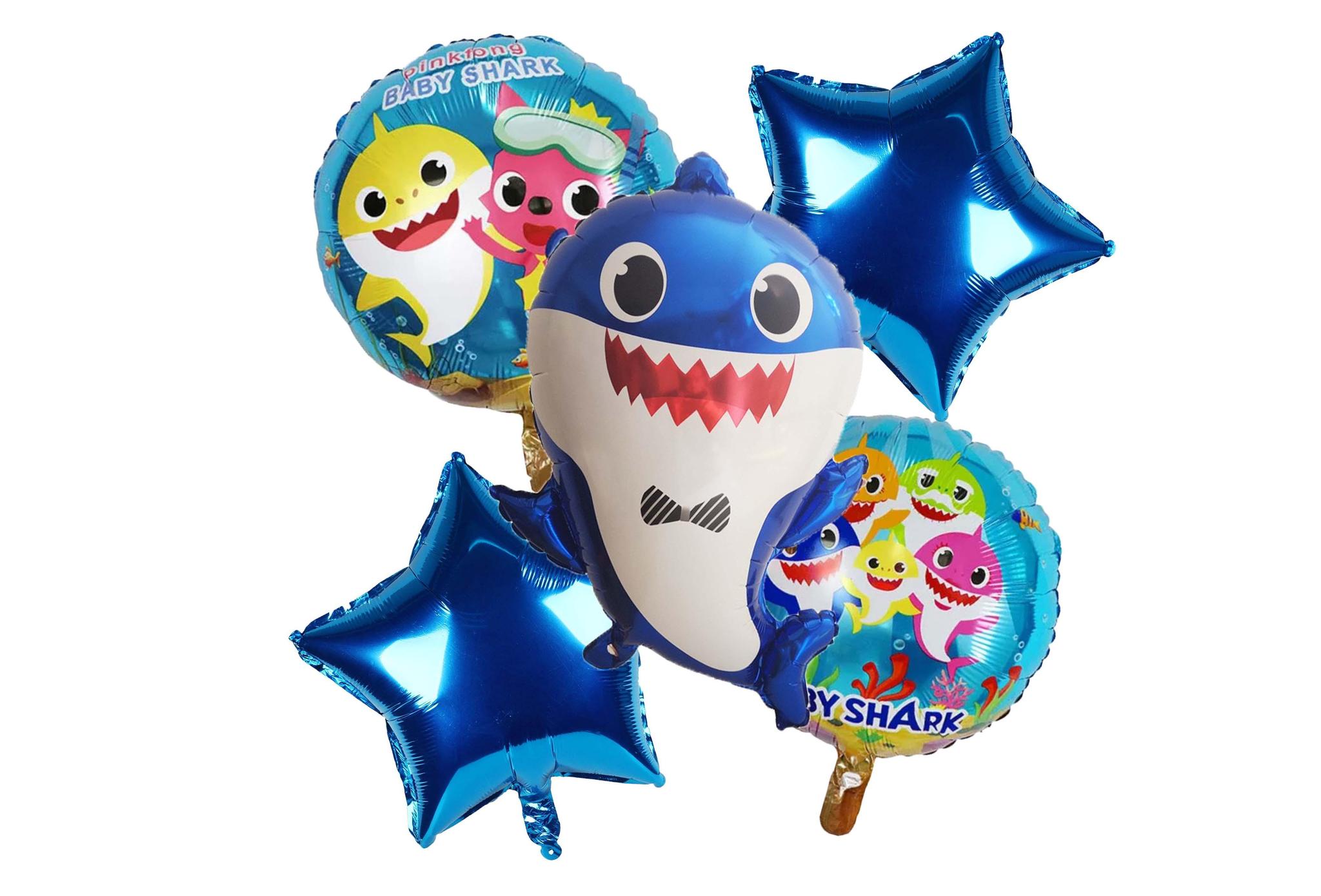 Baby Shark Cartoon Foil Balloon Set