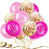 1st Birthday Confetti Balloons Set (Blue / Pink)  (15 pcs / Set)