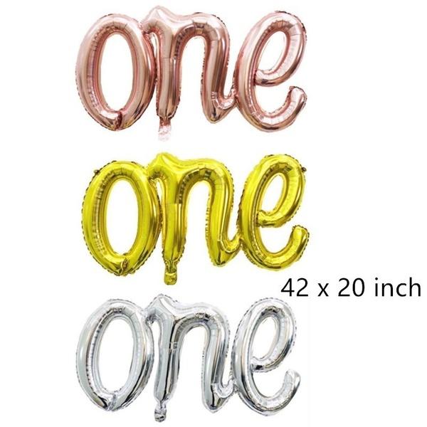 "One" Scripted Foil Balloon Banner