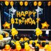 4th Design Happy Birthday Golden & Black Theme Set
