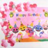 Pink Baby Shark Birthday Theme Set