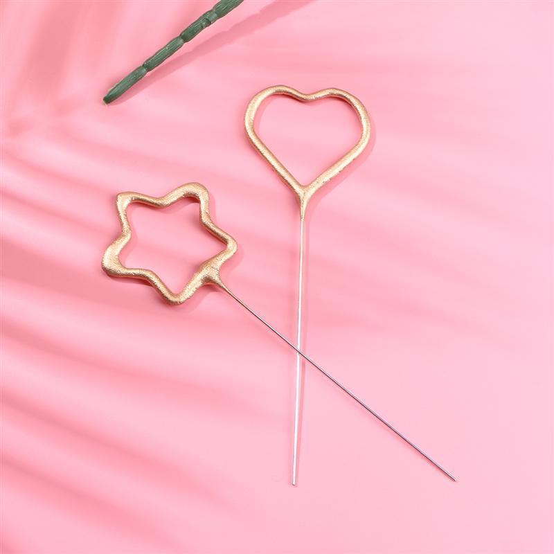 Star / Heart Shaped Sparkle Candle - Image 3