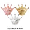 Crown Foil Balloon For Royal / Prince / Princess Birthday Celebration