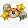 Lion Head Foil Balloon Set For Jungle Theme Birthday Party