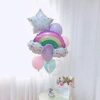 Set of Cloud Rainbow & Star Foil, Pastel & Polka Dot Latex Balloon