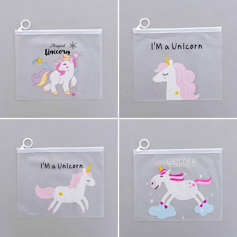 Pink Unicorn Transparent Pencil Case Pouch - Image 4