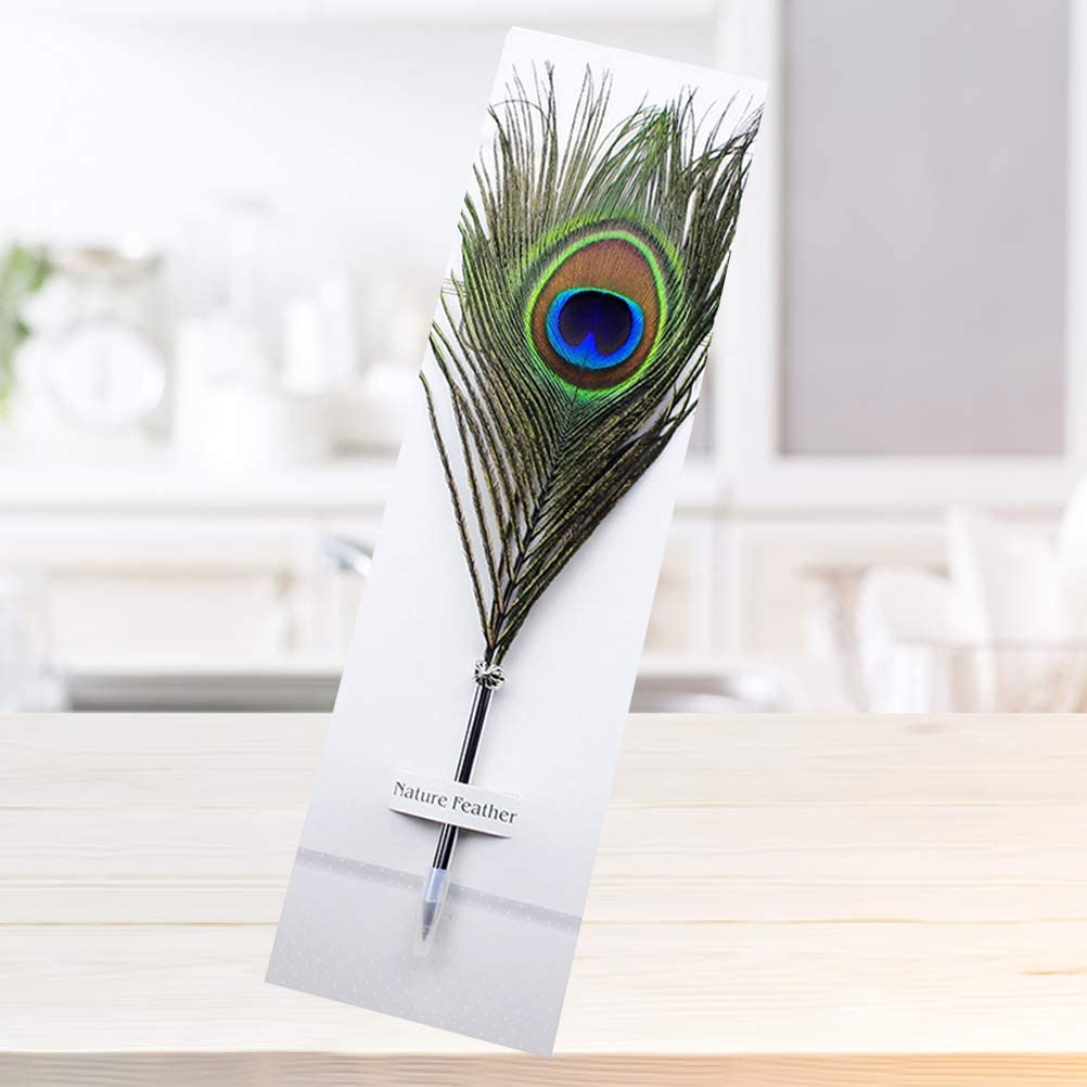 Peacock Feather Ballpoint Pen - Image 3