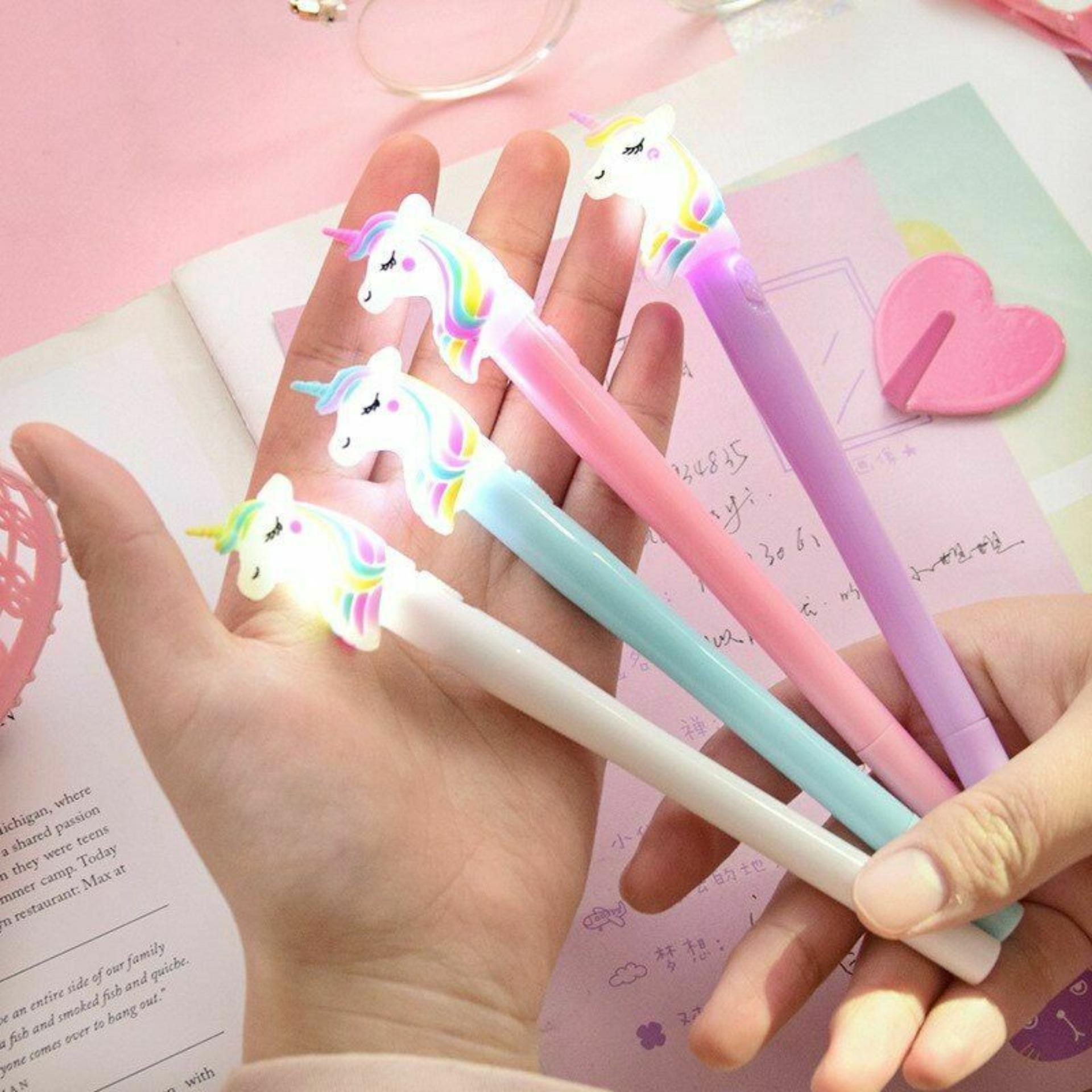 Unicorn LED Light Lovely Gel Pens - Image 3
