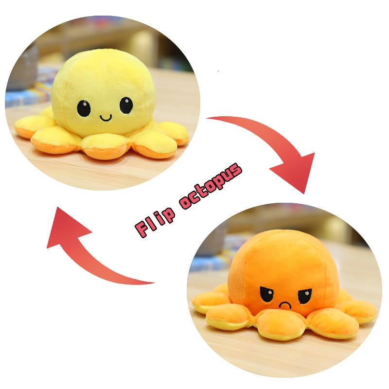 Creative Reversible Flip Octopus with Doll Stuffed Toy